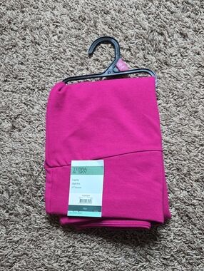 High Rise 2X 20W - 22W Plus Size Leggings Pants 27" Inseam Dark Azalea